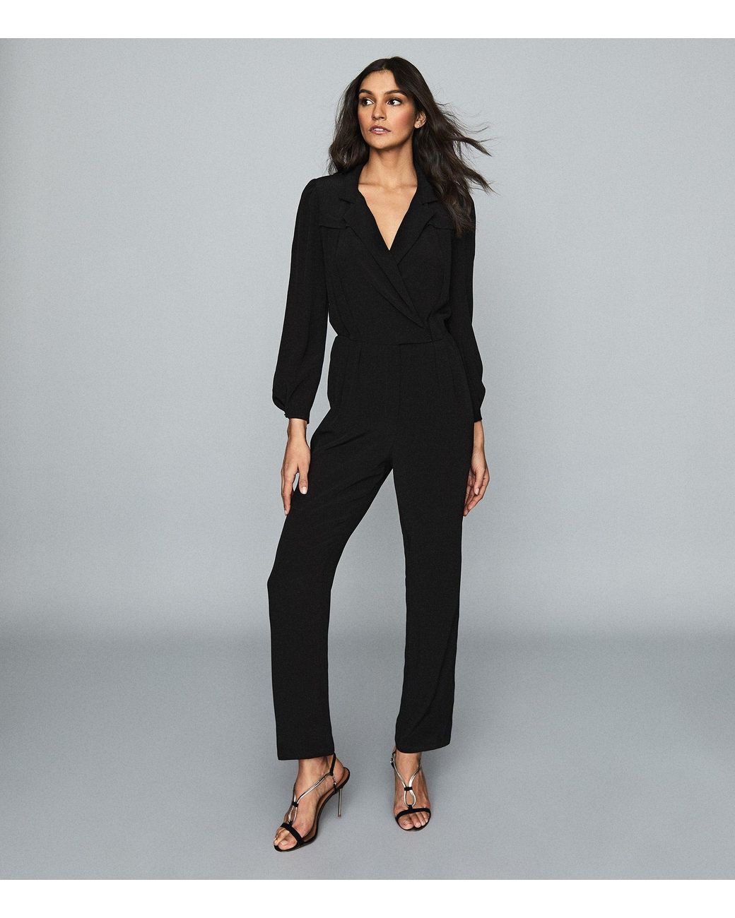 Reiss Synthetic Selena - Utility Jumpsuit in Black | Lyst