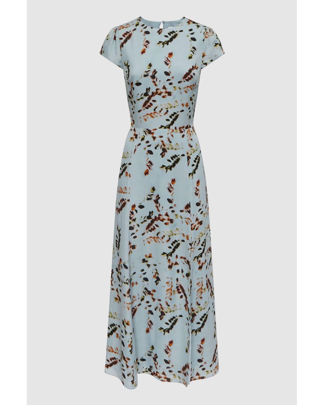 slim fit dress slacks Kavala Midi Dress in Shadow Floral Sage , Asymmetric main image 1