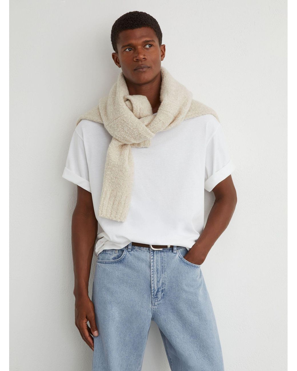 Reiss White Baggy-Fit Jeans for men
