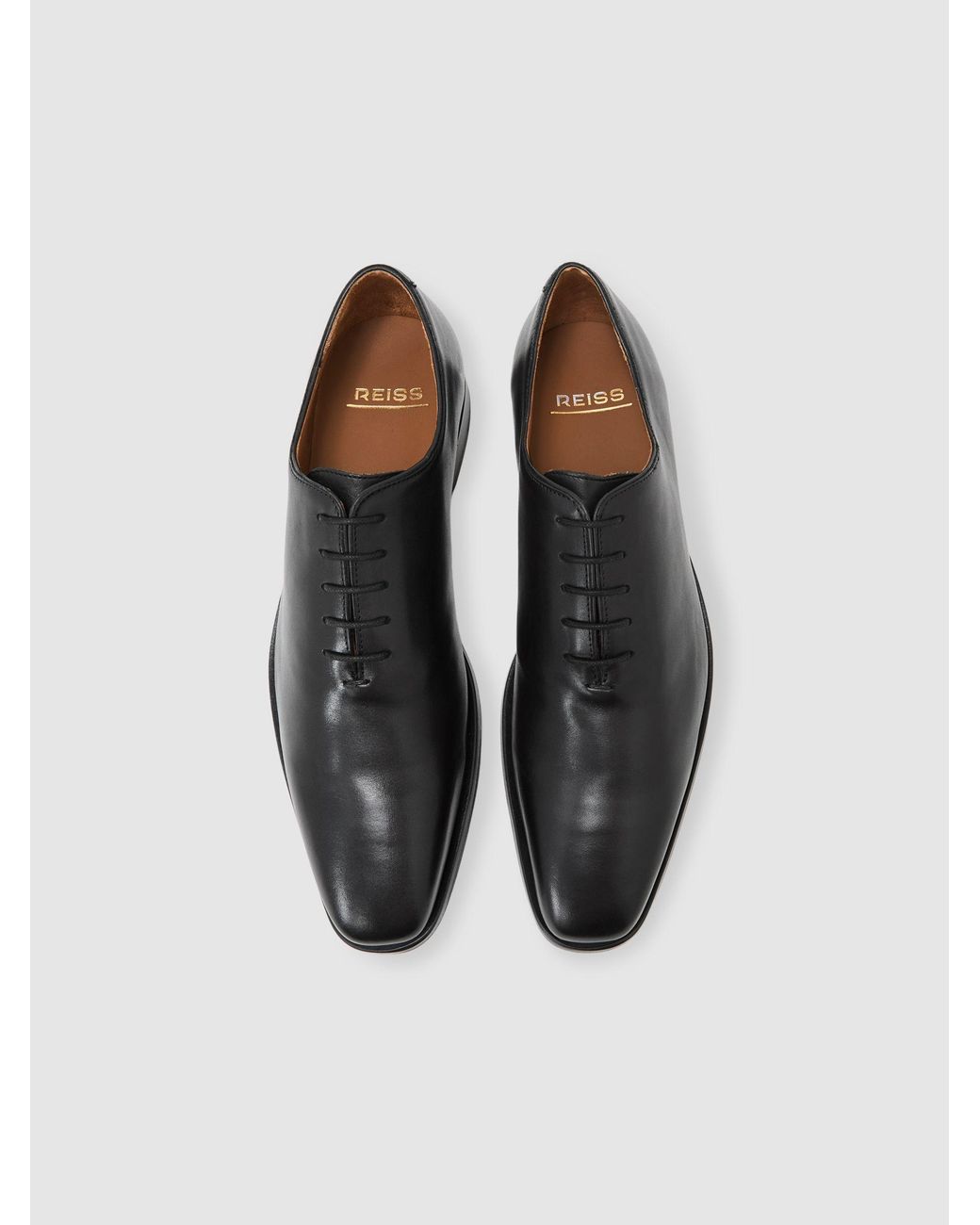 Reiss Mead - Black Leather Lace-up Shoes, Us 8 (uk 7) for men