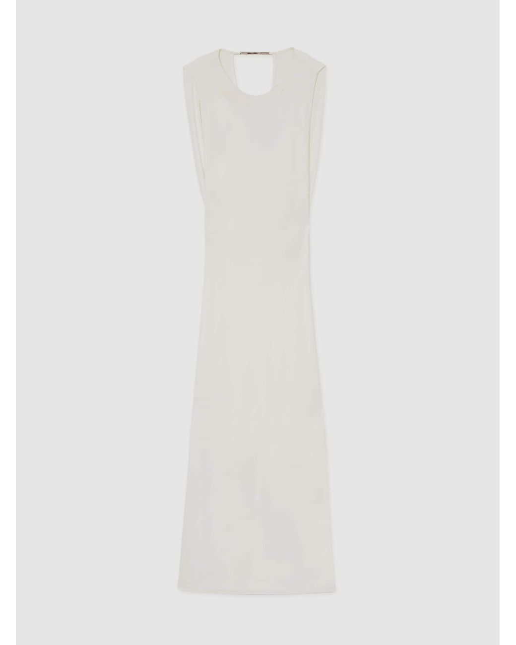 Reiss Natural Milena Jersey Draped Bodycon Maxi Dress