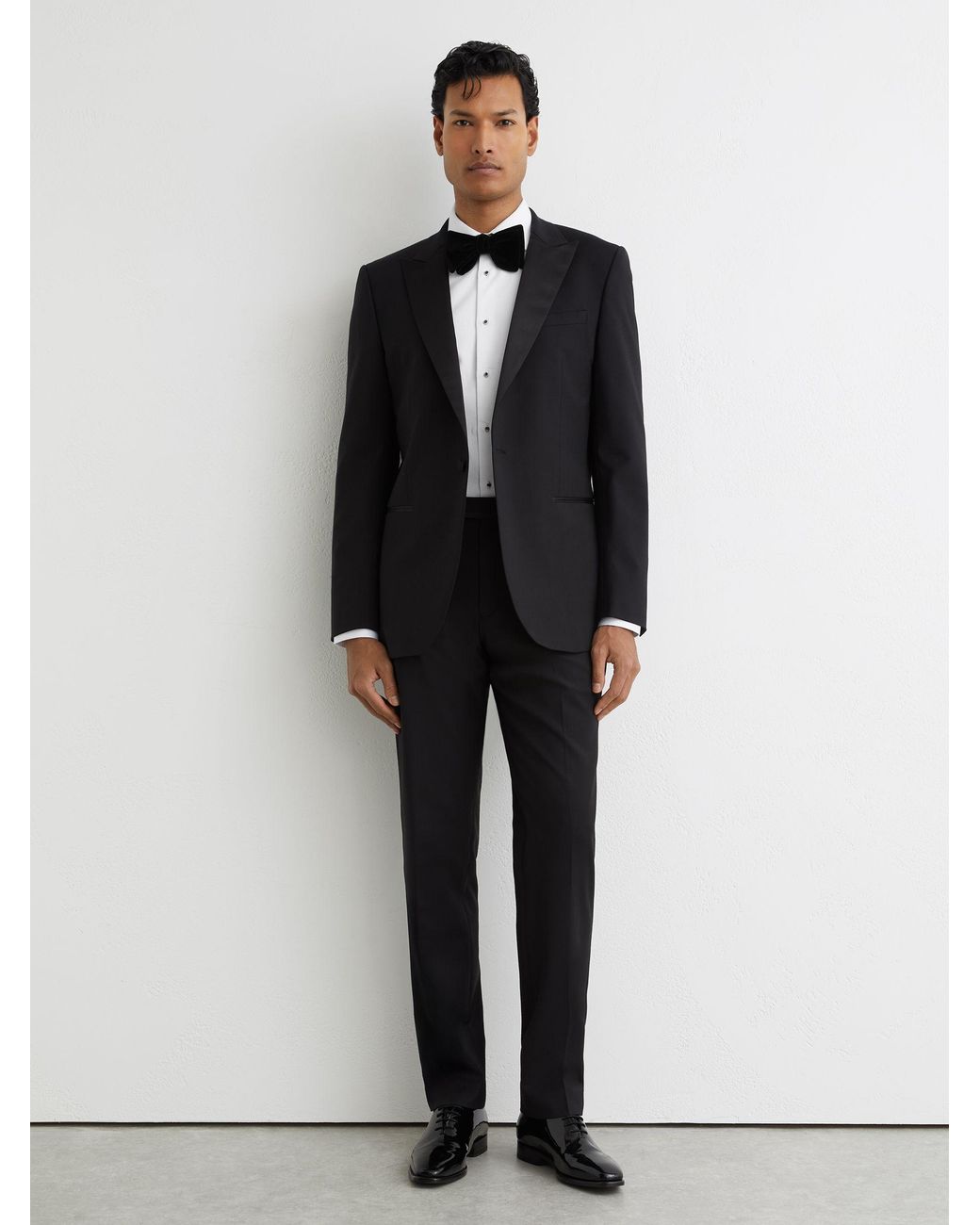 Reiss Black Marcelular Fit Cotton Dinner Shirt for men