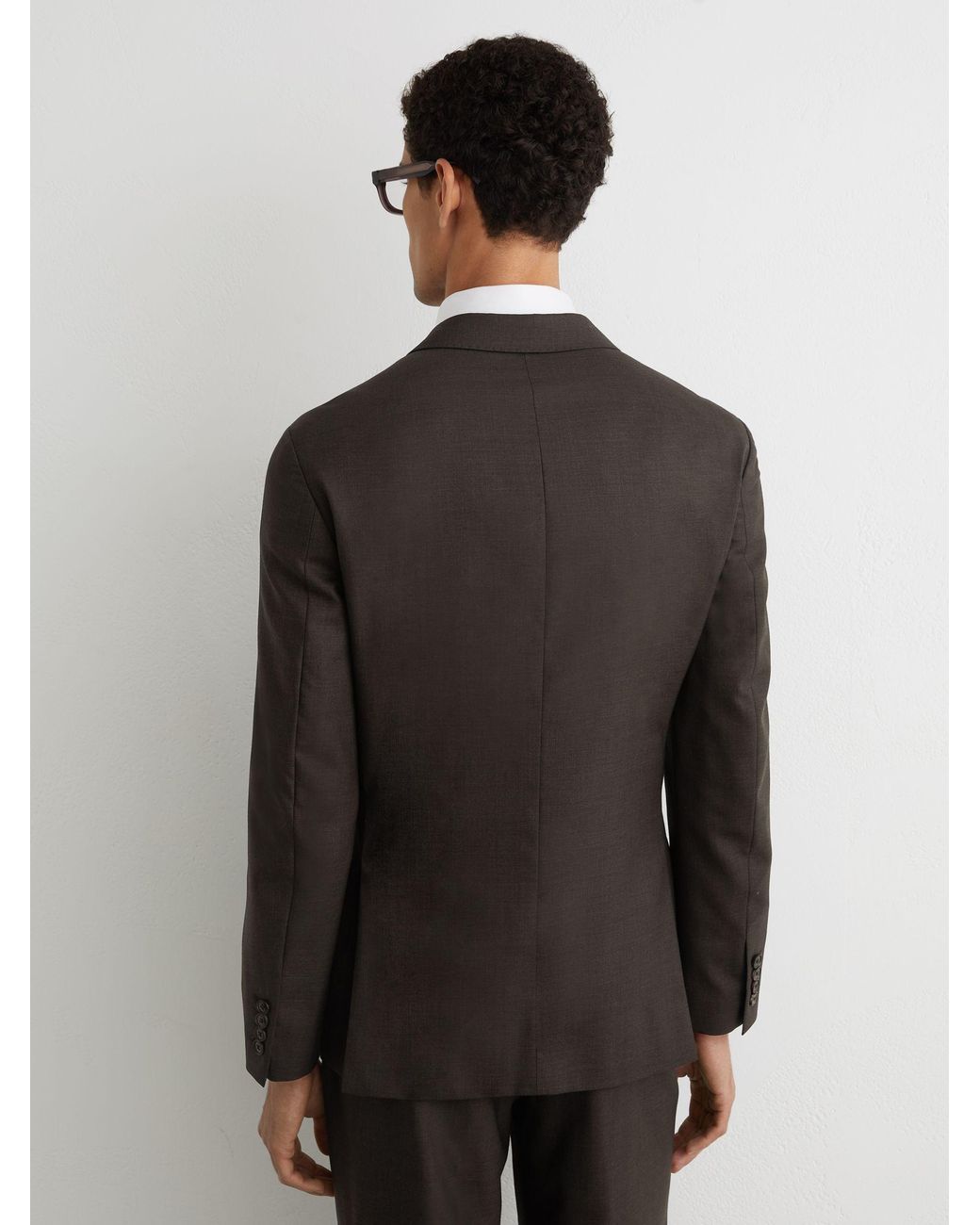Reiss Gray Wool Single-Breasted Classic-Fit Suit Jacket for men