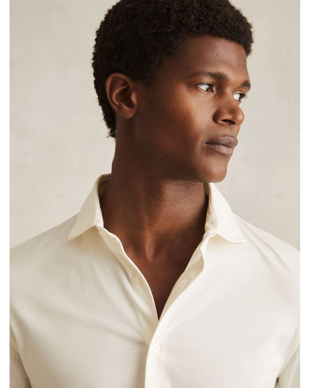 Reiss Natural Air-Water Cotton Slim-Fit Shirt for men