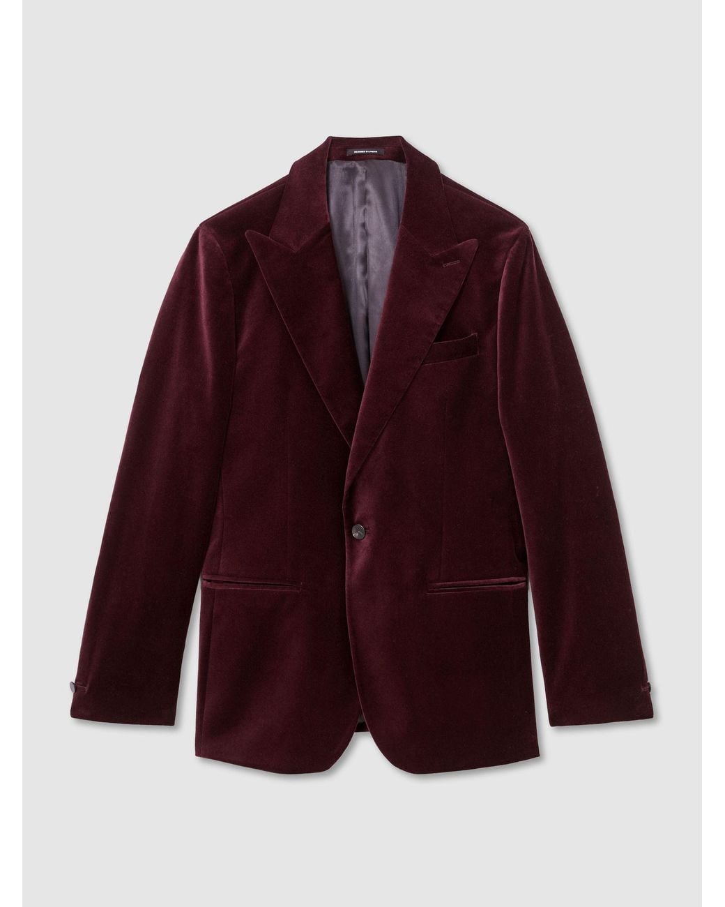 Reiss Tailored Fit Velvet Single-Breasted Blazer for men