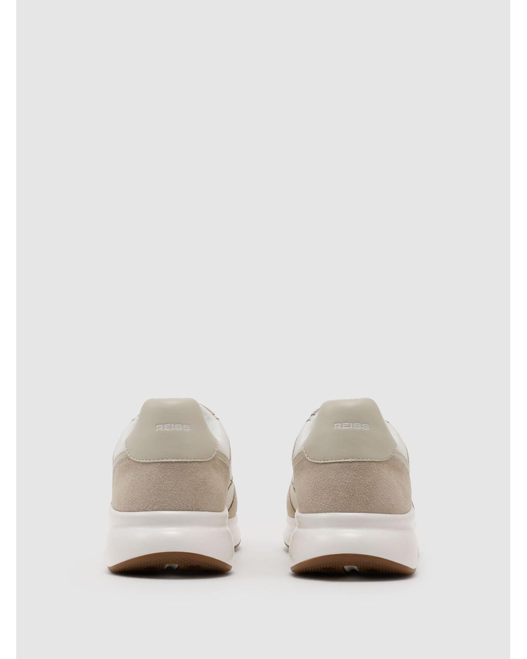 Reiss Natural Suede-Trim Runner Trainers for men