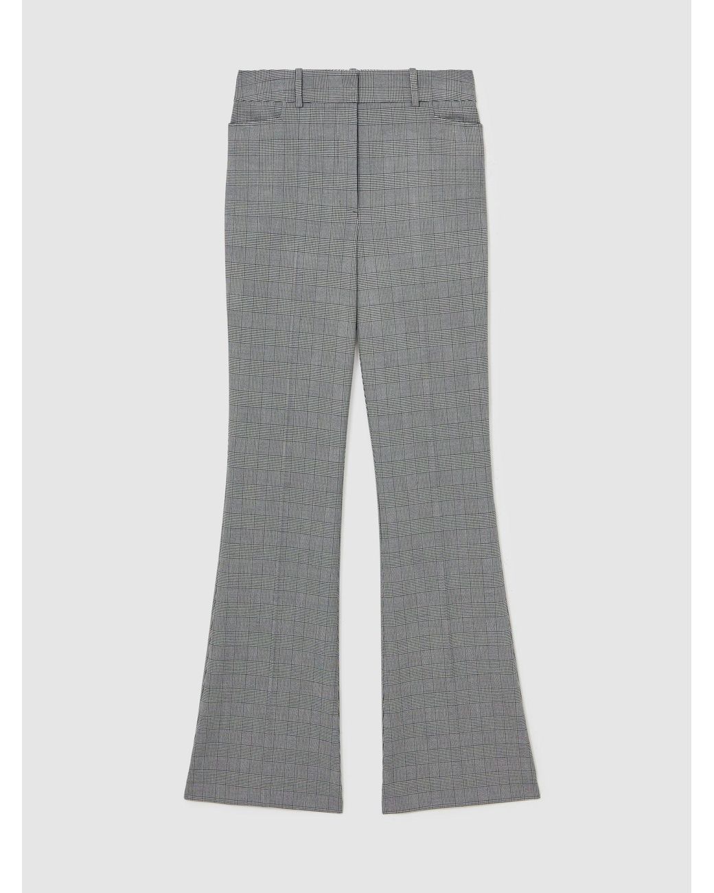 Reiss Natural Check Flared Suit Trousers