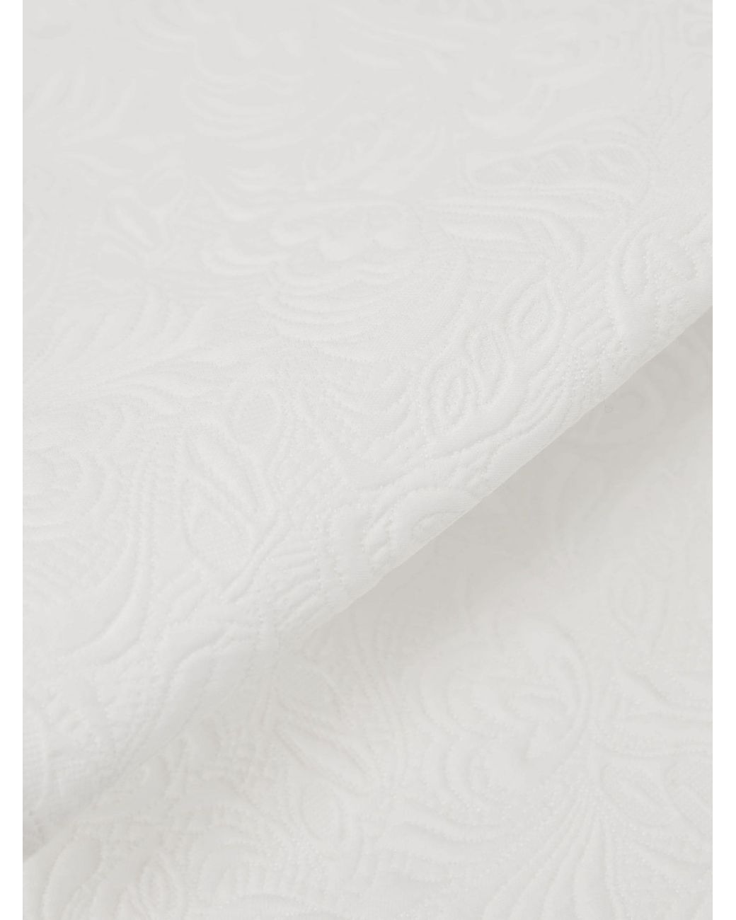 Reiss White Cotton-Blend Jacquard Midi Skirt