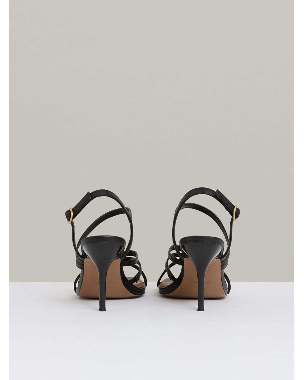 Reiss Metallic Leather Strappy Stiletto Sandals