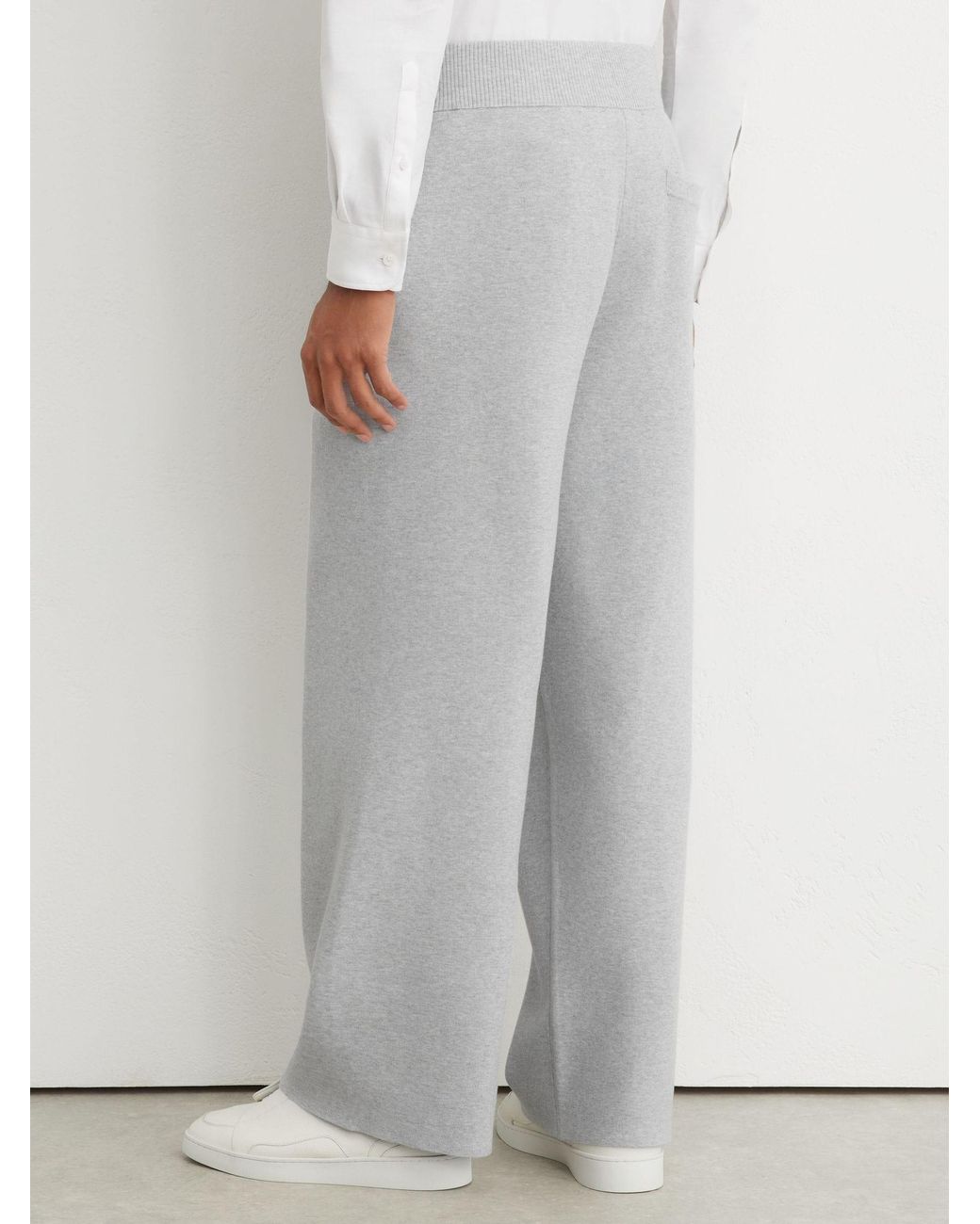 Reiss White R-Flex Knitted Relaxed-Fit Joggers for men