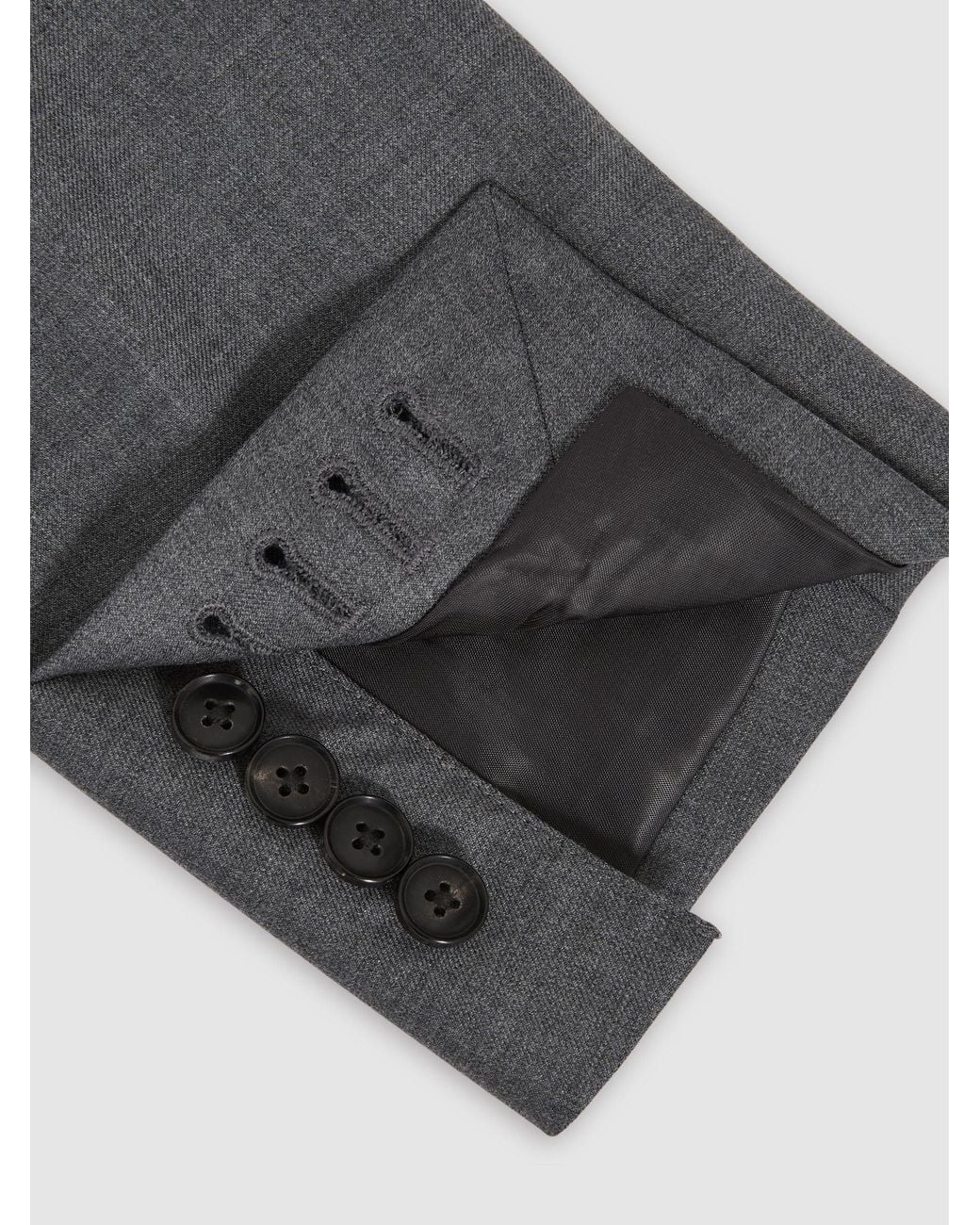 Reiss Gray Slim-Fit Single Breasted Wool Suit Jacket for men