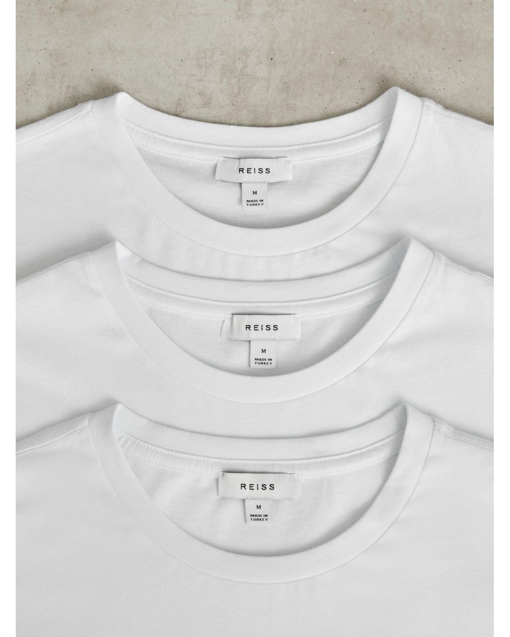 Reiss White Bless Three Pack Of Crew Neck T-Shirts for men