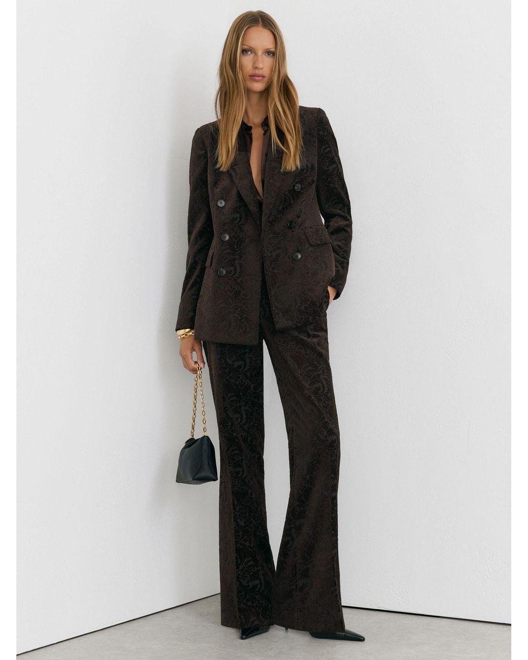 Reiss Black Suit Trousers