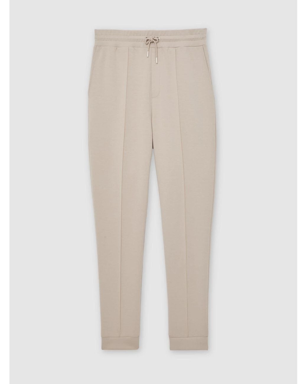 Reiss Natural Interlock Drawstring Joggers for men