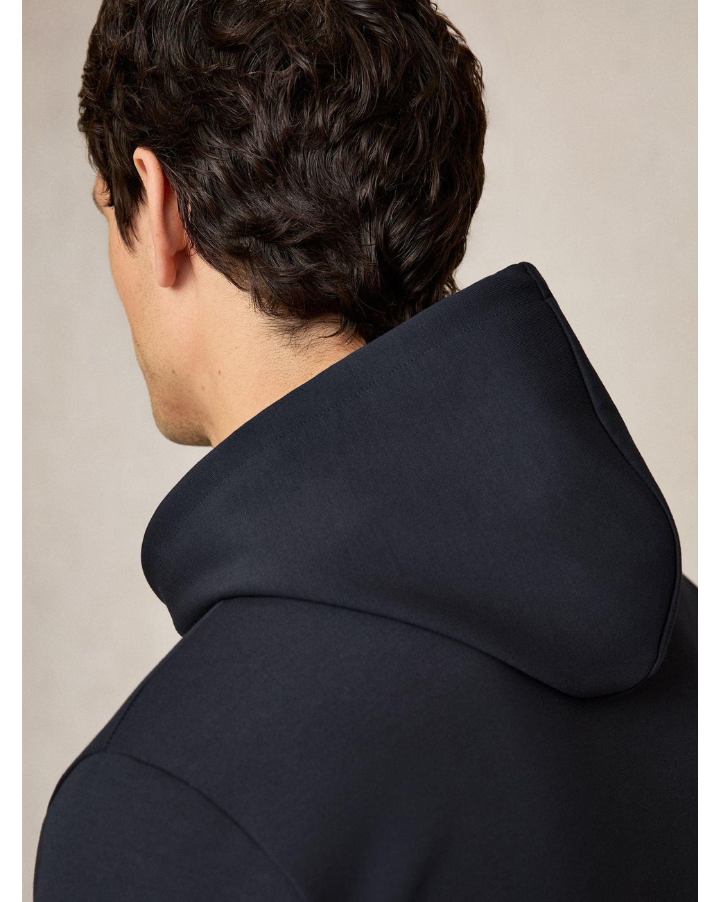 Reiss Gray Drawstring Hoodie for men