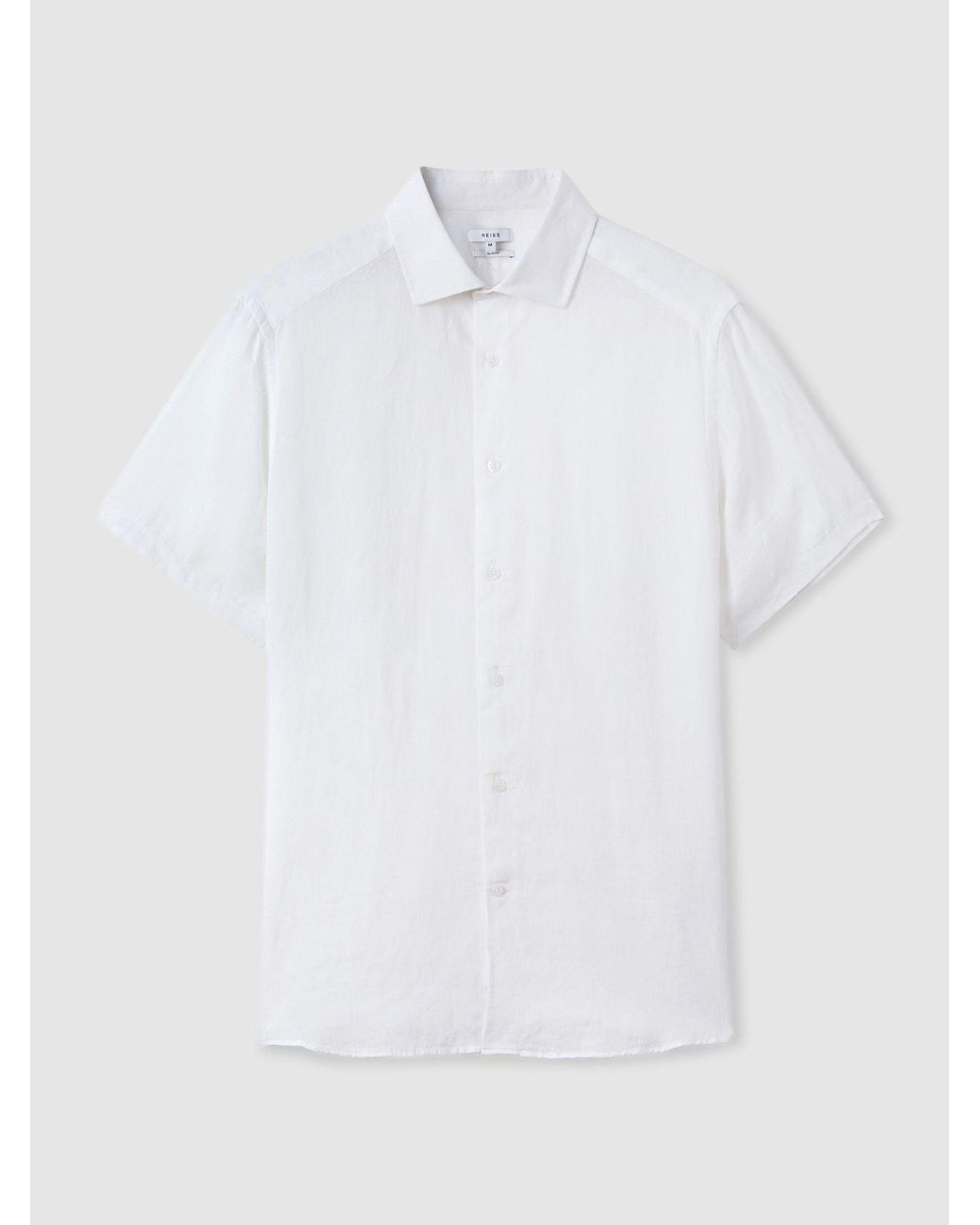 Reiss Natural Slim Fit Linen Shirt, - Resort & Holiday Wear for men