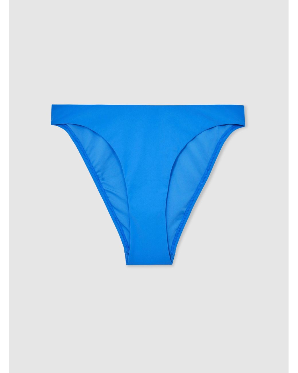 Reiss Blue High Cut Bikini Bottoms