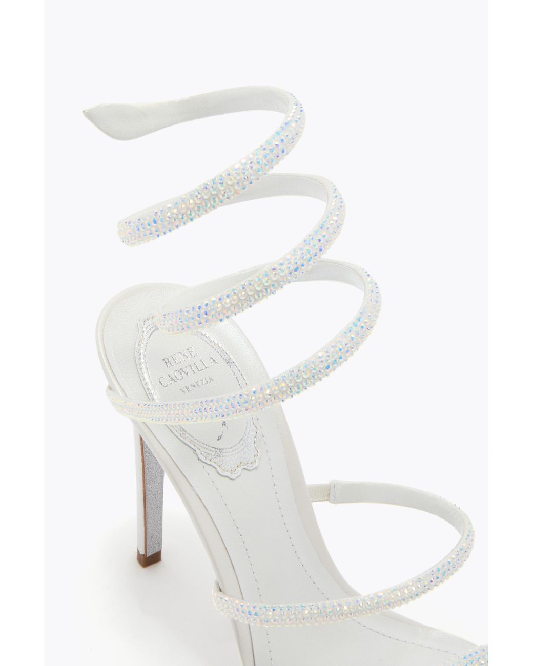 Rene Caovilla White Cleo Sandal 105
