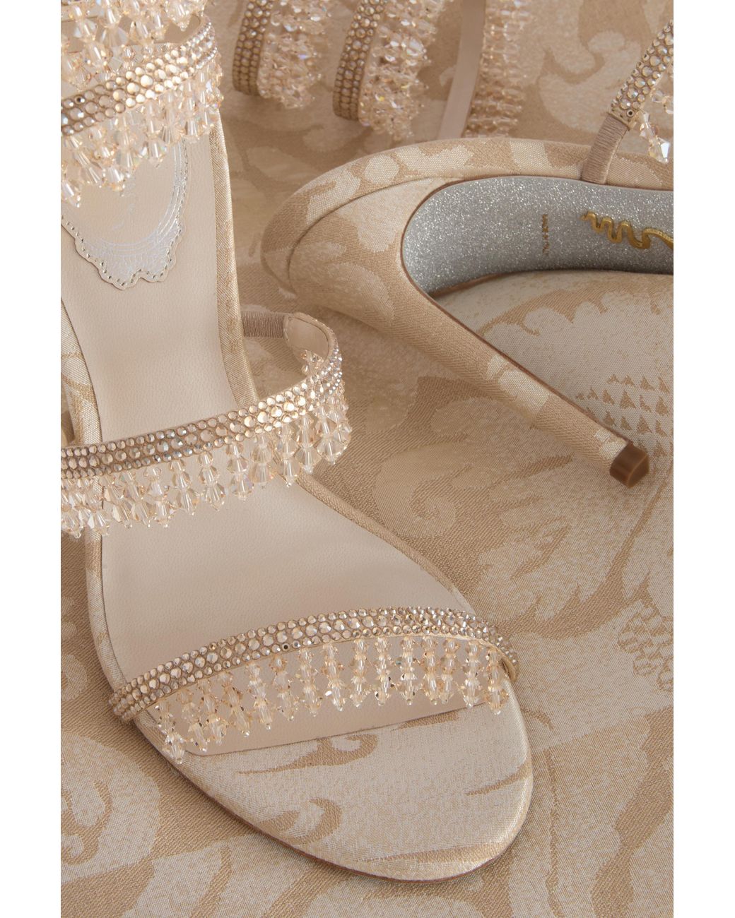 Rene Caovilla Natural Chandelier Sandal