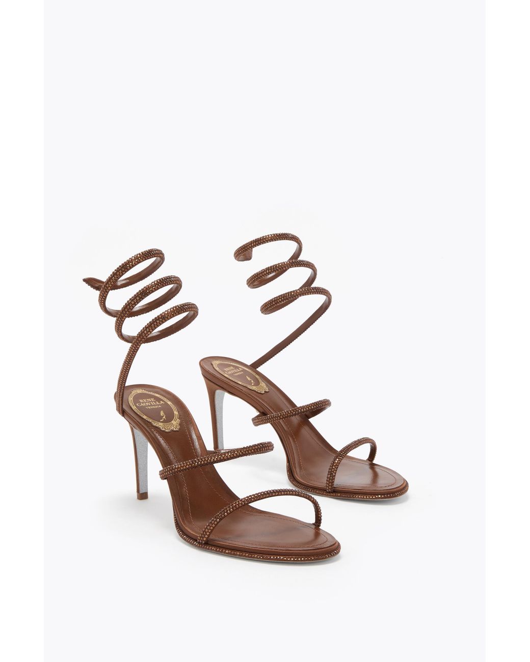 Rene Caovilla White Cleo Sandal 80
