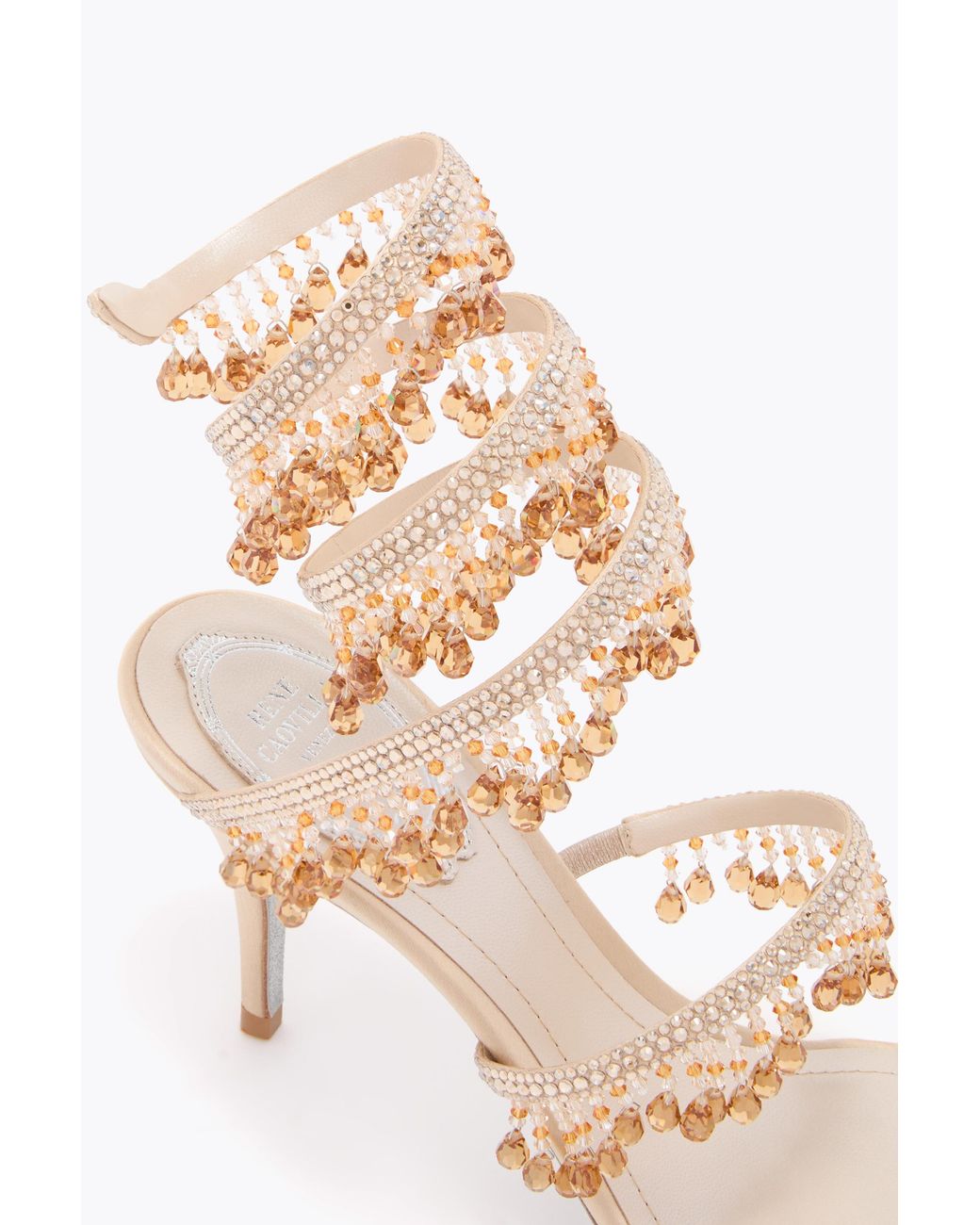 Rene Caovilla White Jahanara Nude Sandal