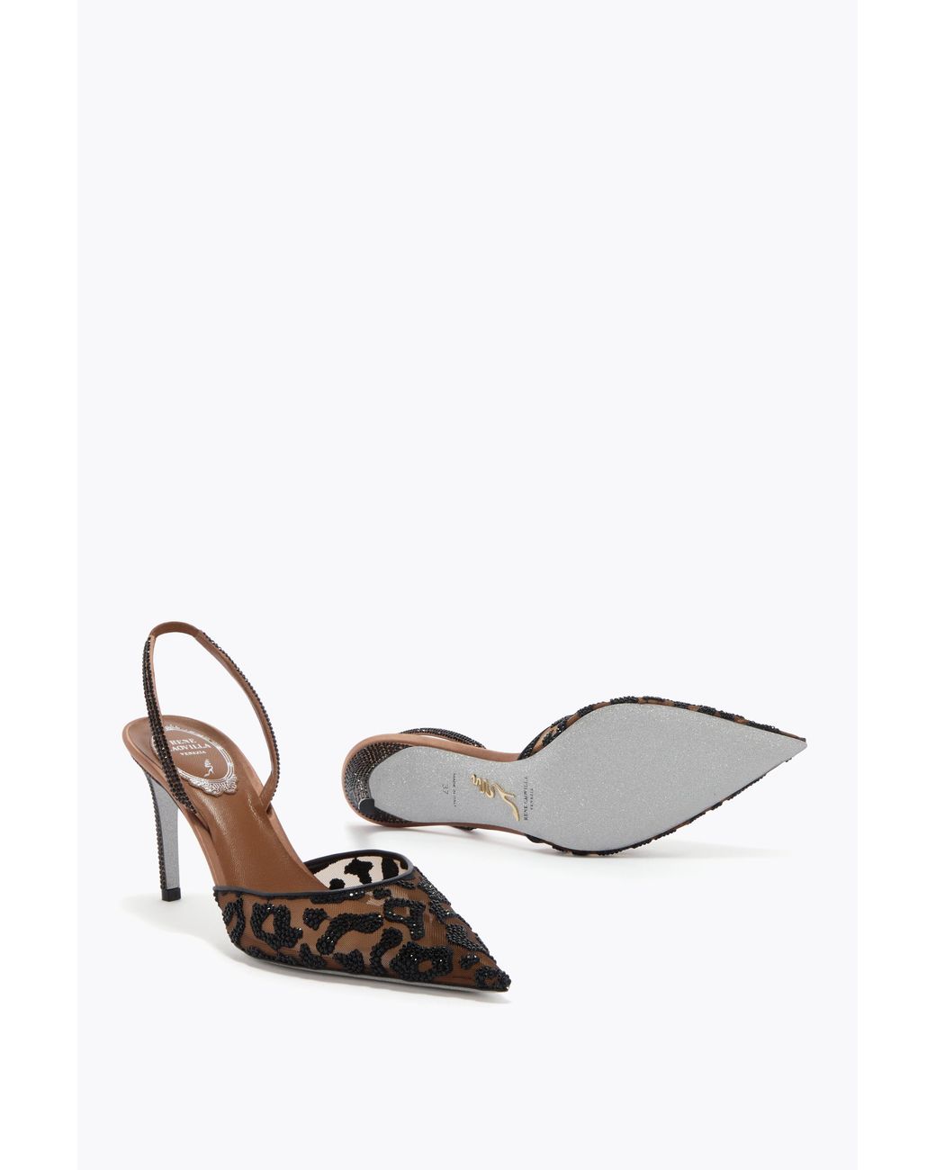 Rene Caovilla White Allura Slingback 80