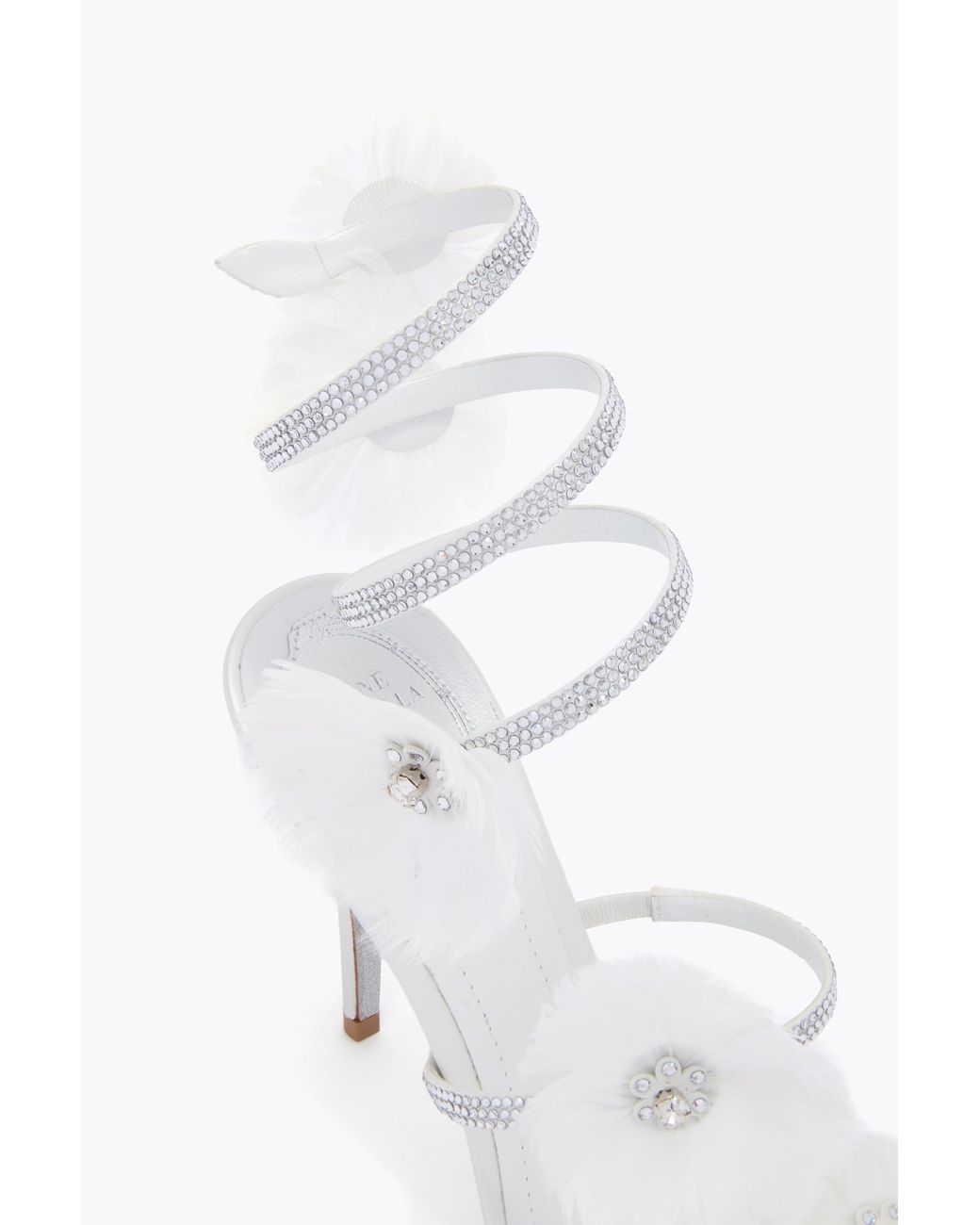 Rene Caovilla White Jolene Sandal 100