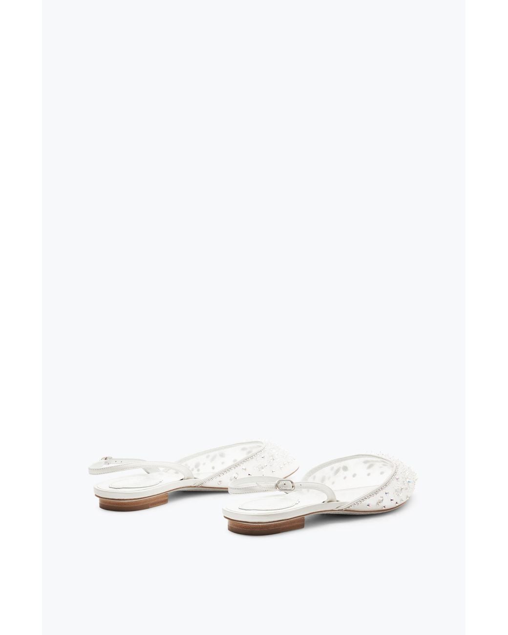 Rene Caovilla White Cinderella Slingback 10