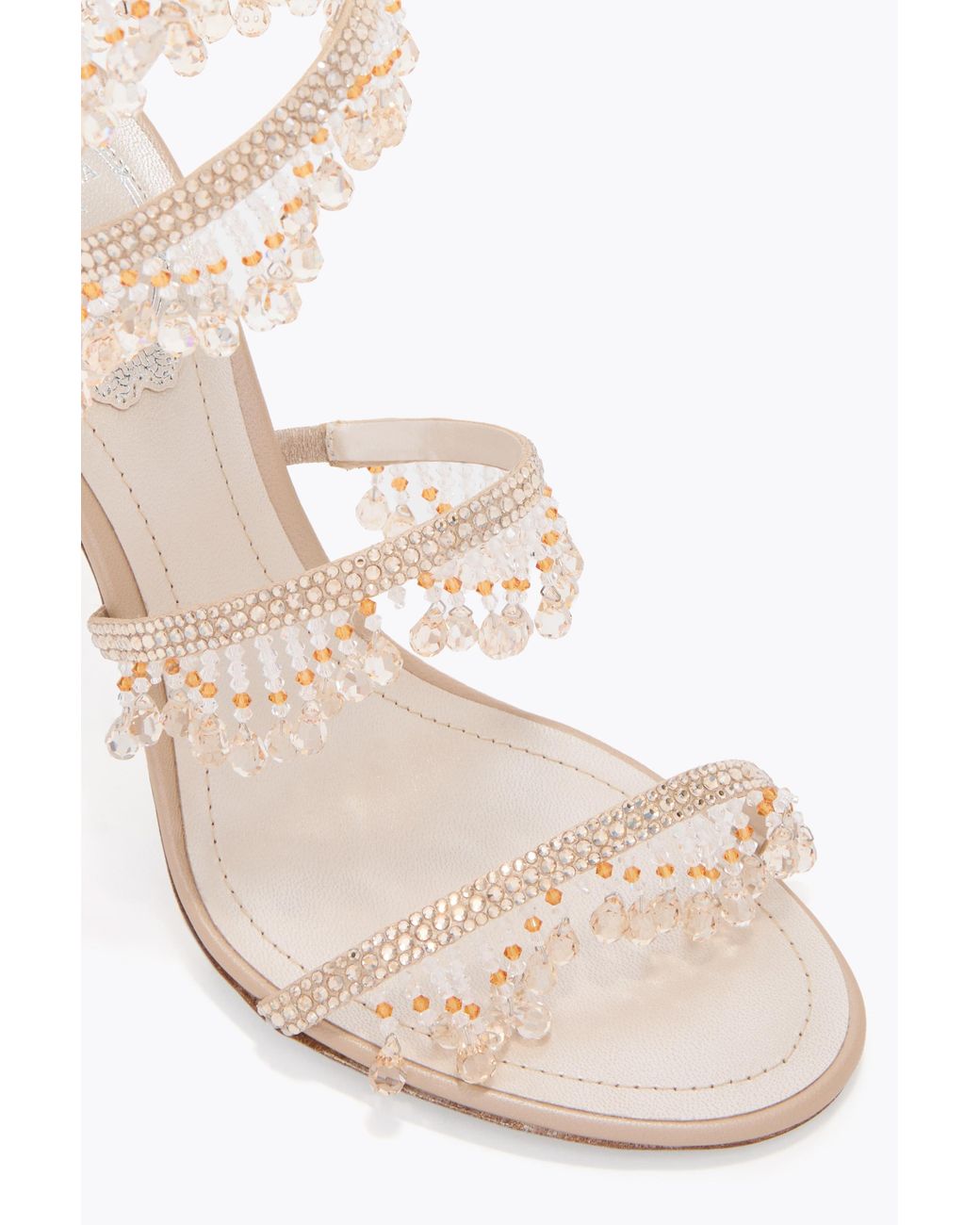 Rene Caovilla White Jahanara Sandal 100