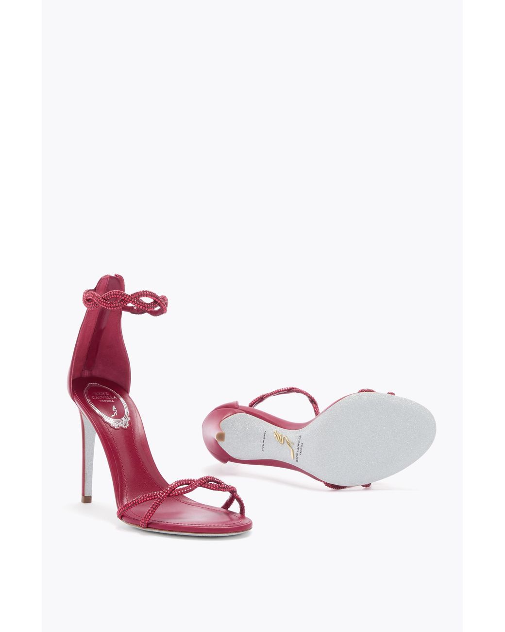 Rene Caovilla Pink Braid Sandal 105