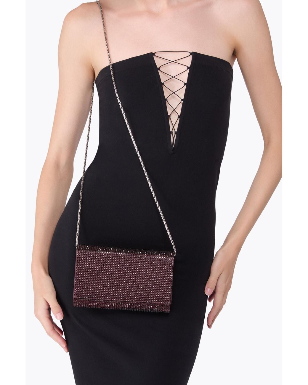 Rene Caovilla Purple Baby Fondant Clutch With All-Over Crystals
