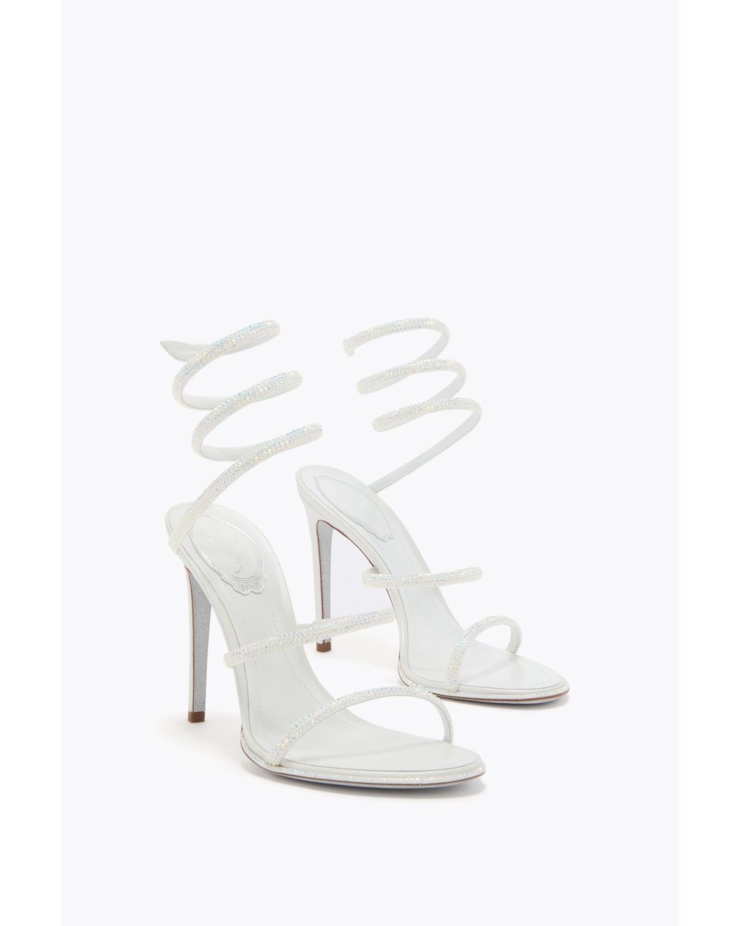 Rene Caovilla White Cleo Sandal 105