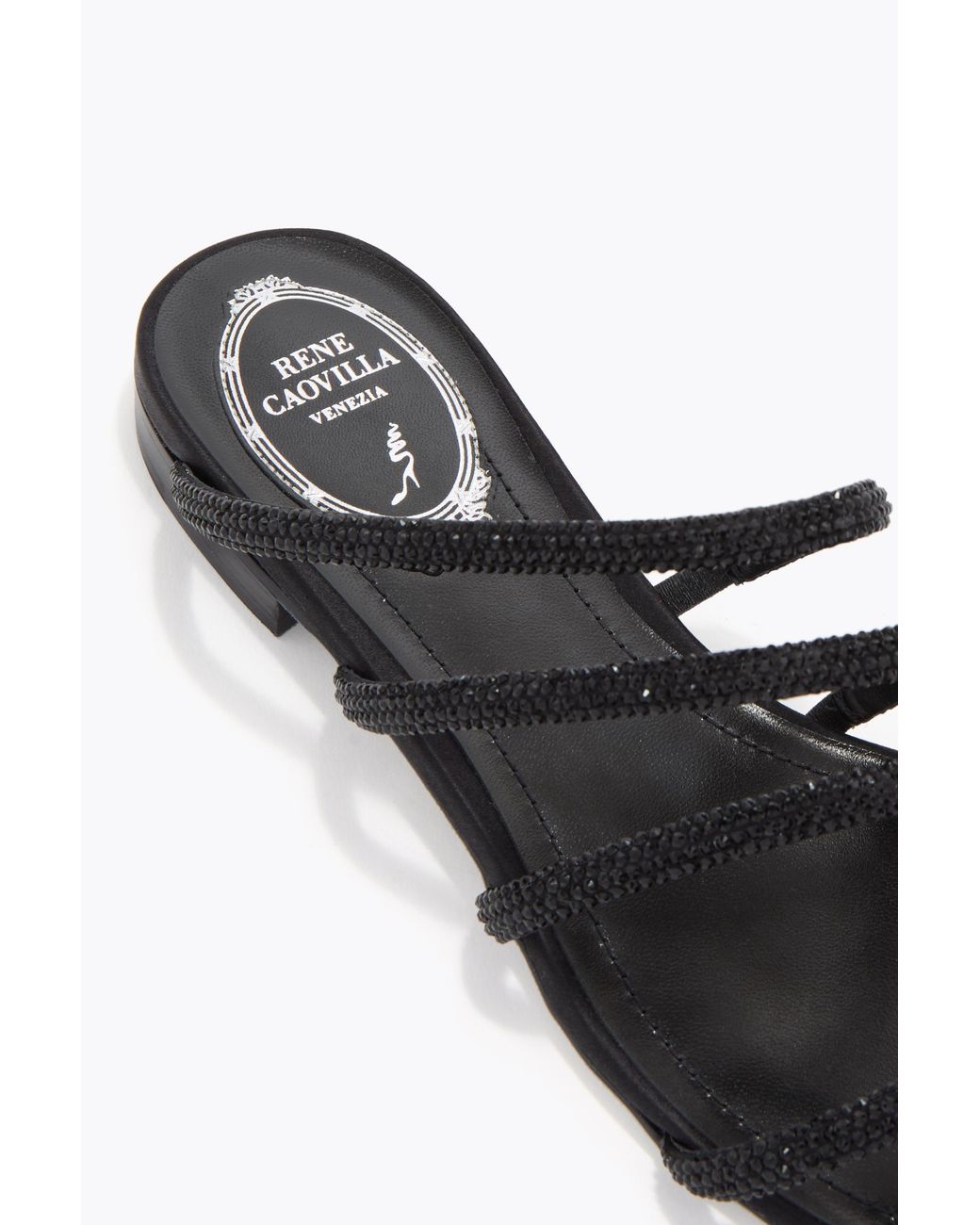 Rene Caovilla White Erin Flat Sandal 10