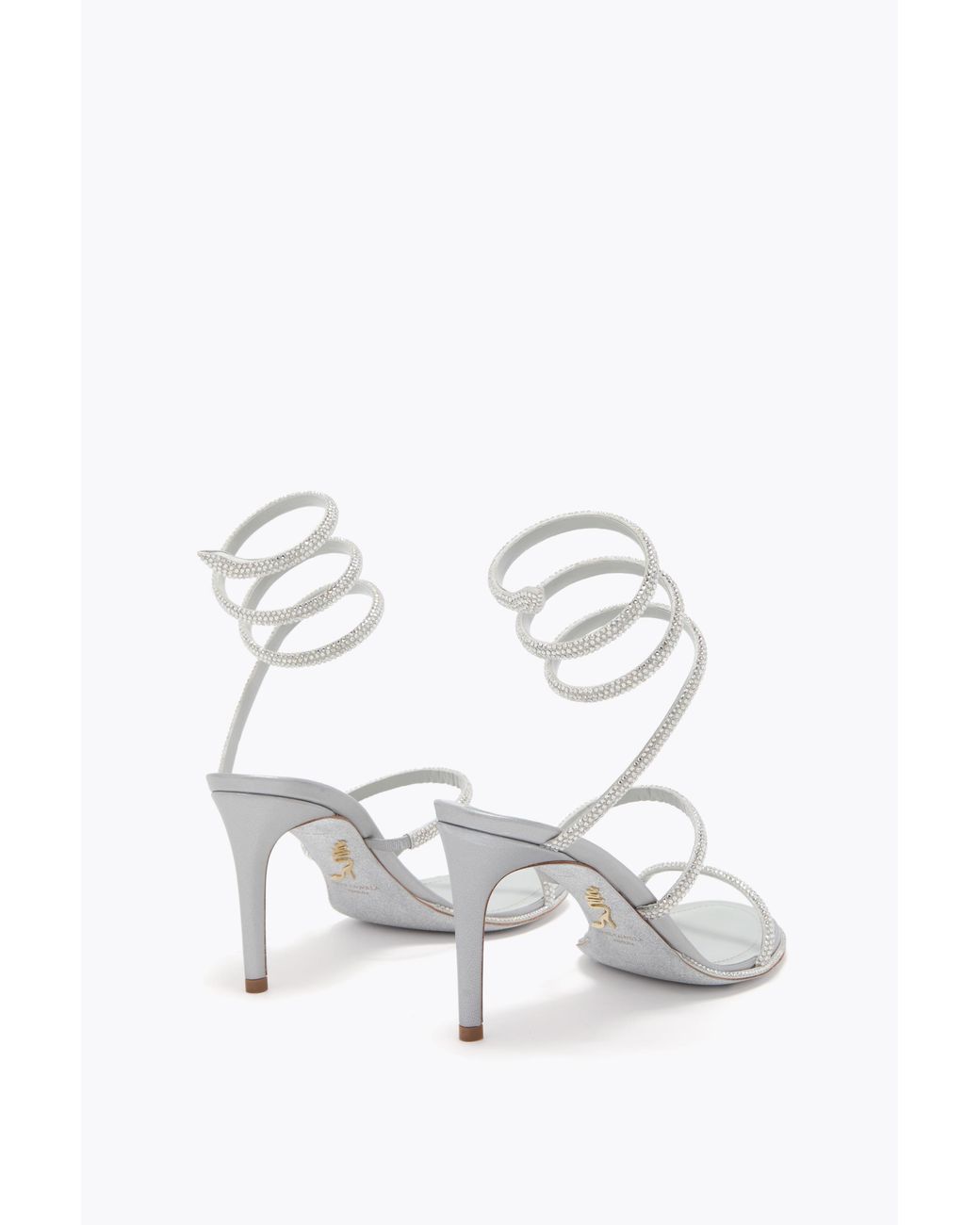 Rene Caovilla White Cleo Sandal 80