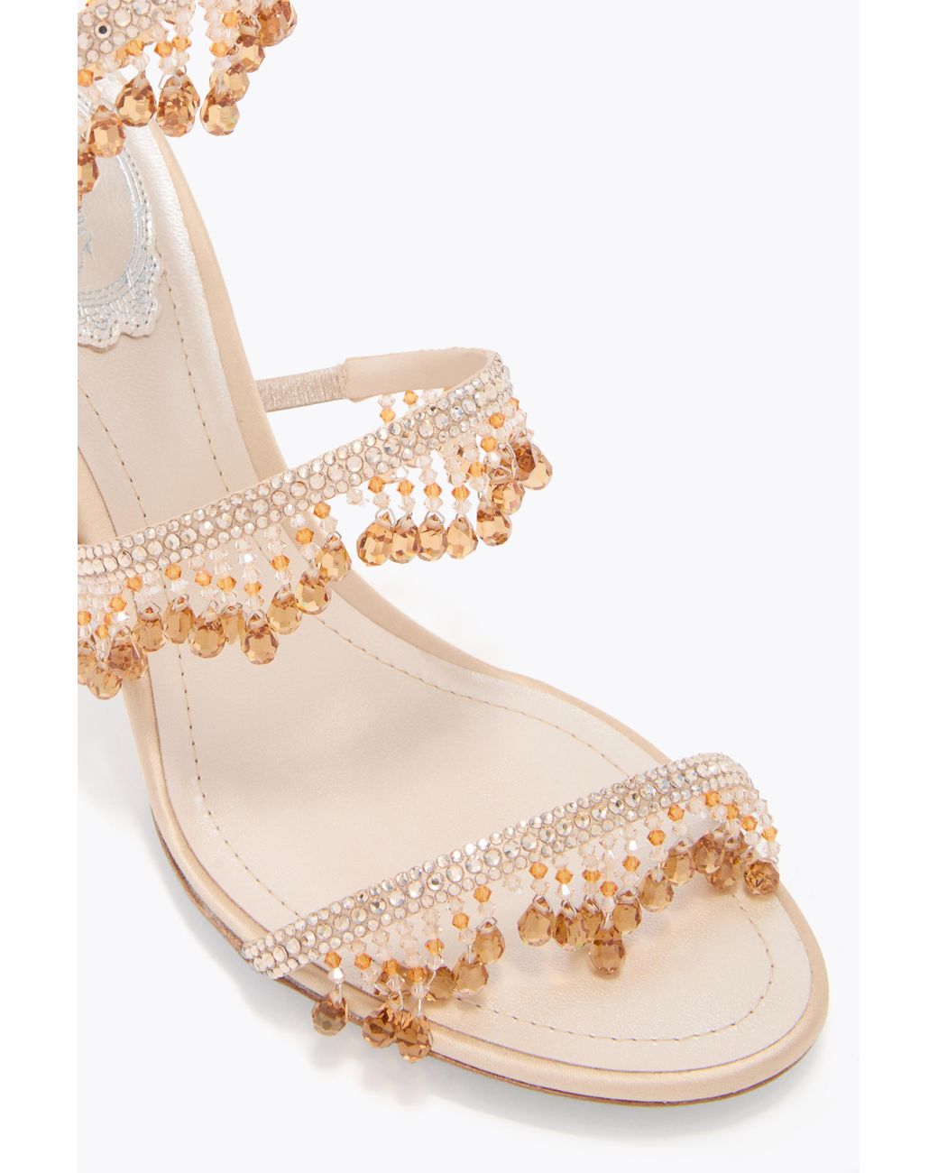 Rene Caovilla White Jahanara Nude Sandal