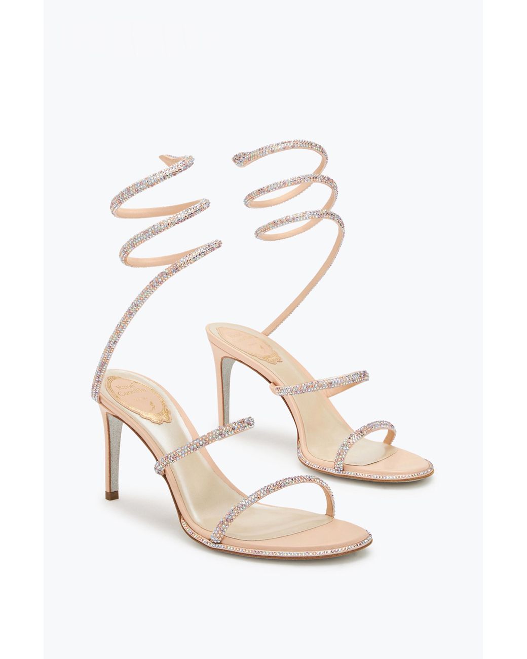Rene Caovilla White Cleo Sandal 80