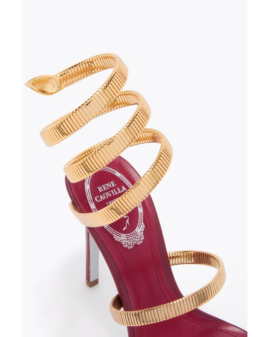 Rene Caovilla Pink Juniper Burgundy And Sandal 105
