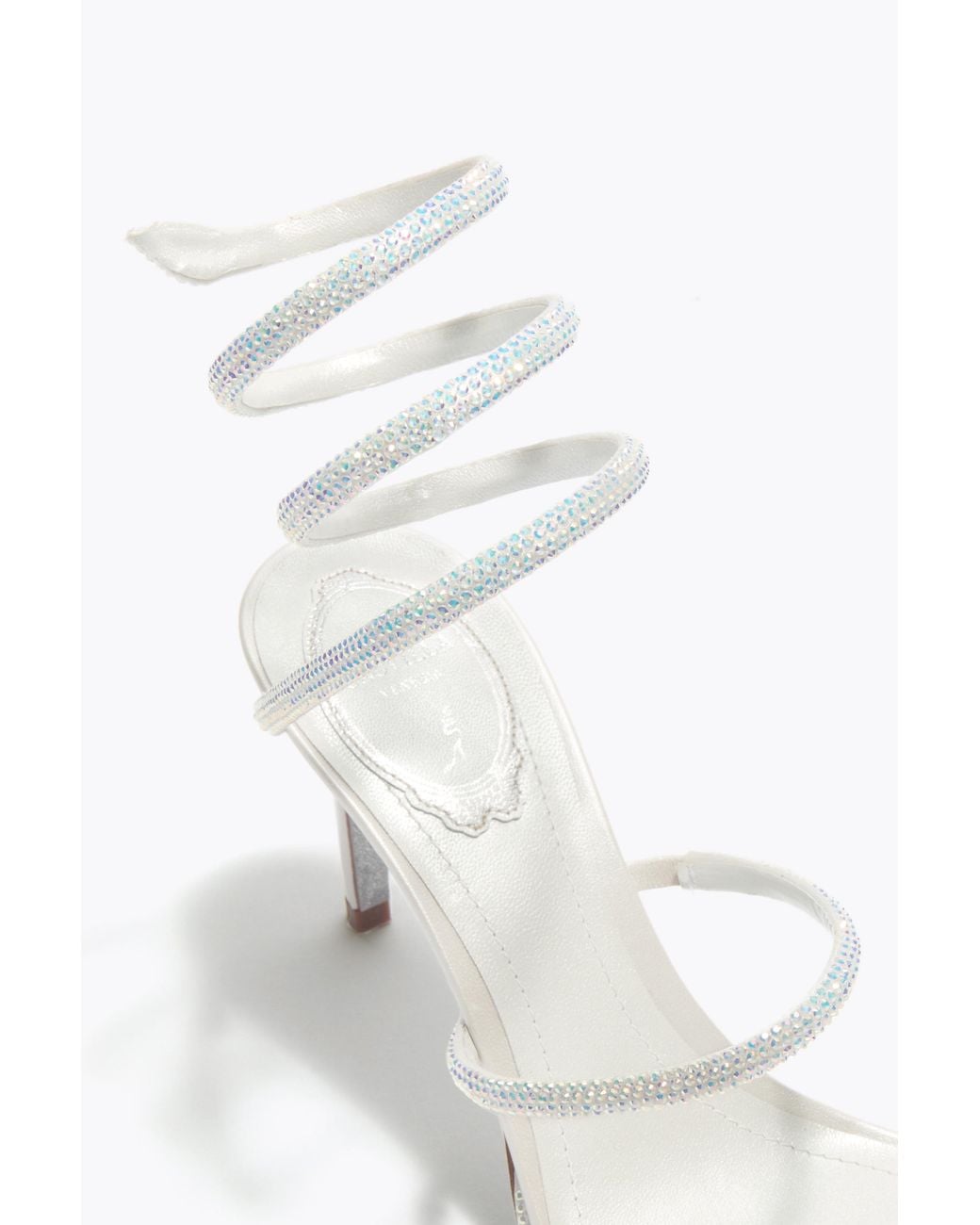 Rene Caovilla White Cleo Sandal 80