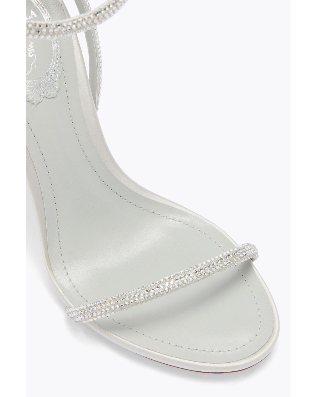 Rene Caovilla White Sandalo Ellabrita Argento 105