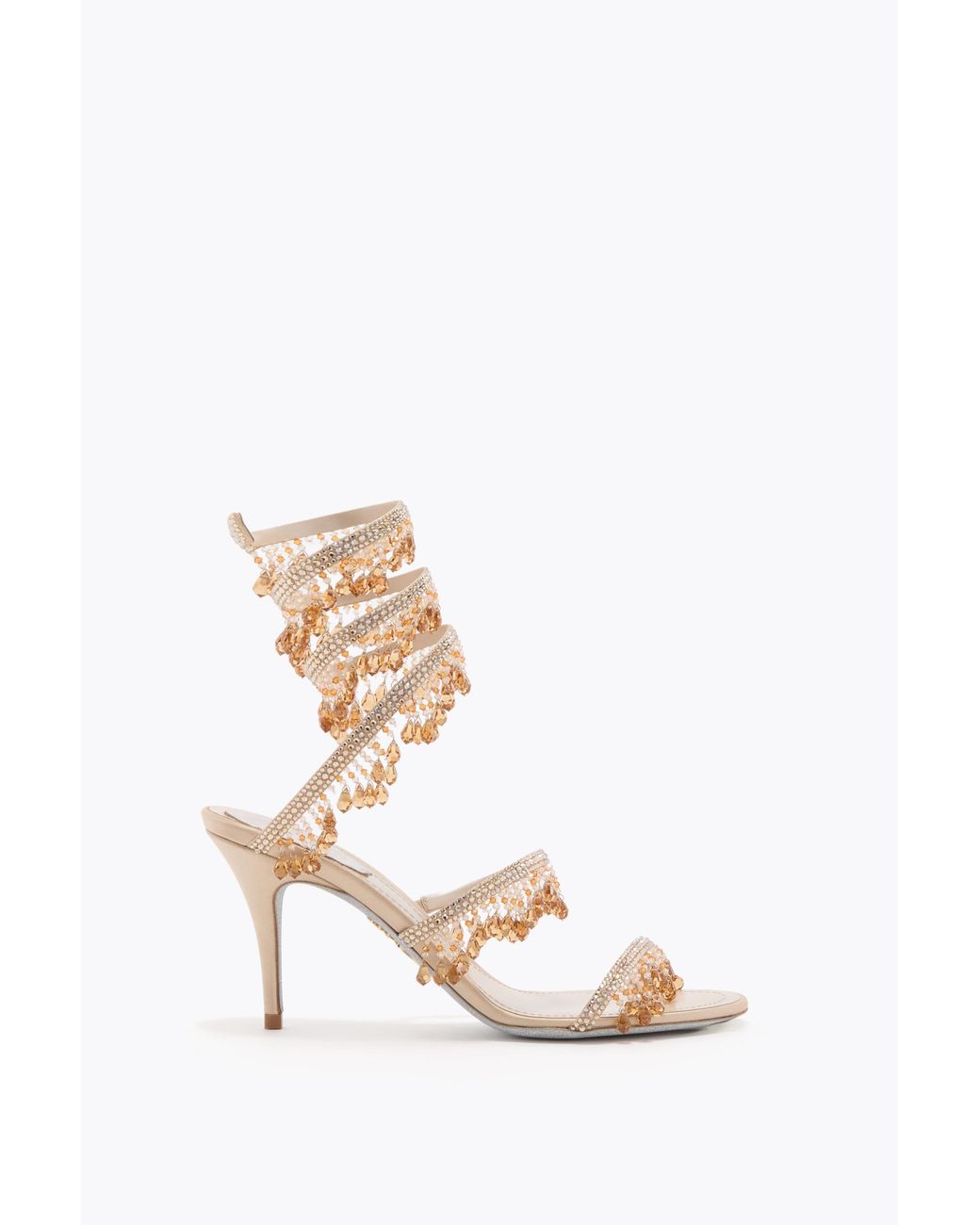 Rene Caovilla White Jahanara Nude Sandal