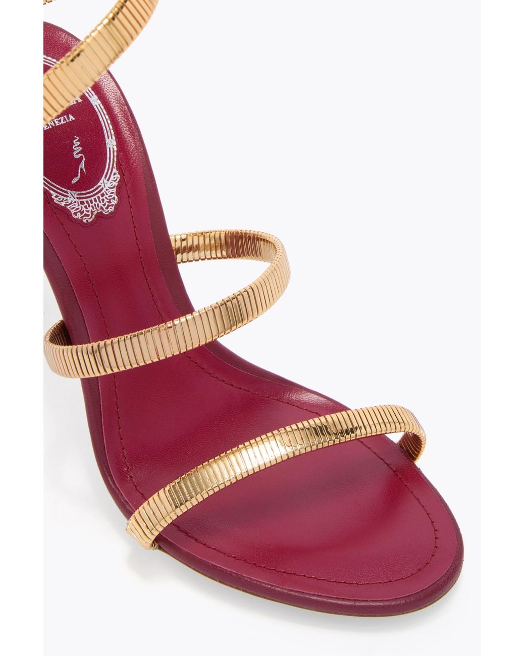 Rene Caovilla Pink Juniper Burgundy And Sandal 105
