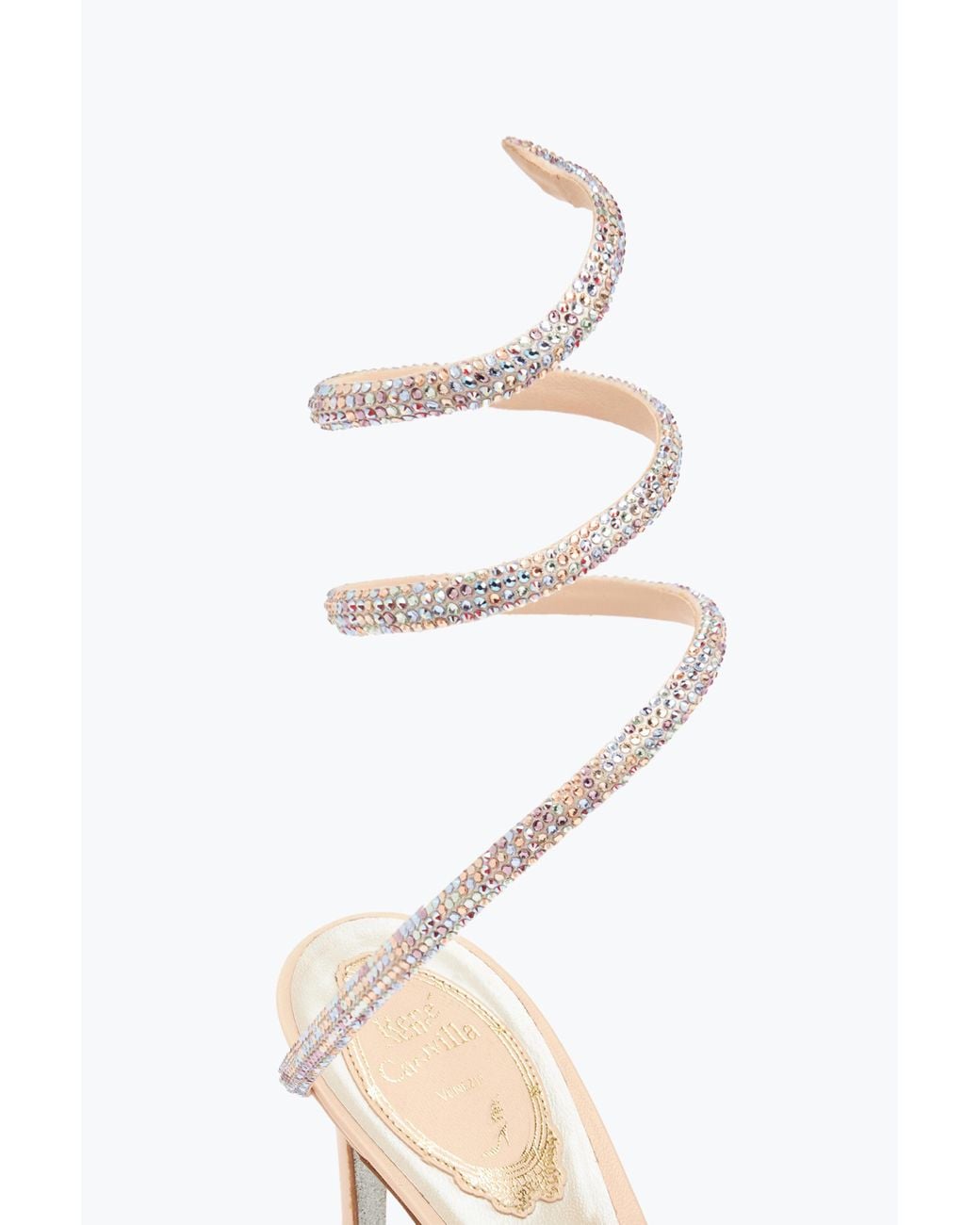 Rene Caovilla White Cleo Sandal 80