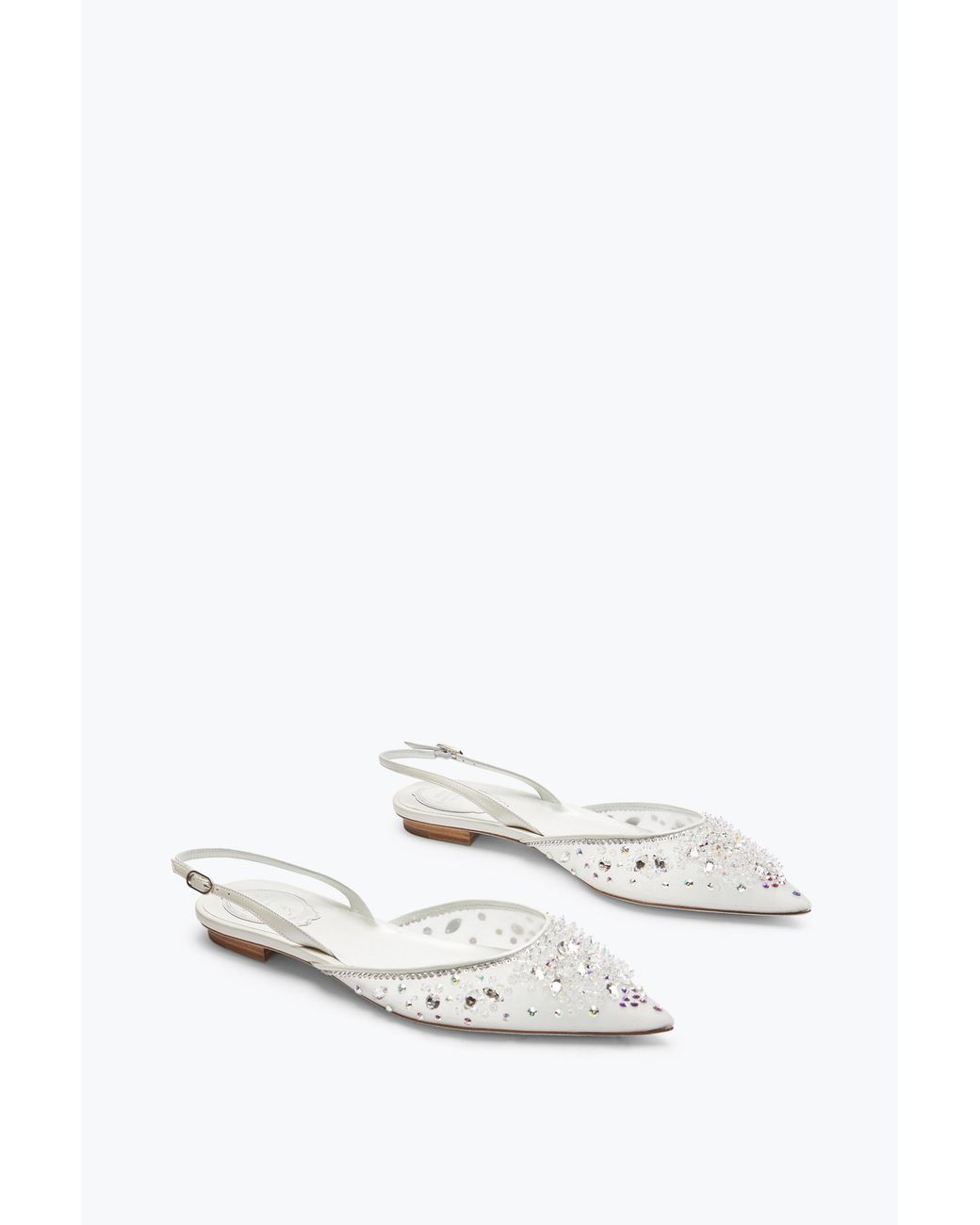 Rene Caovilla White Cinderella Slingback 10