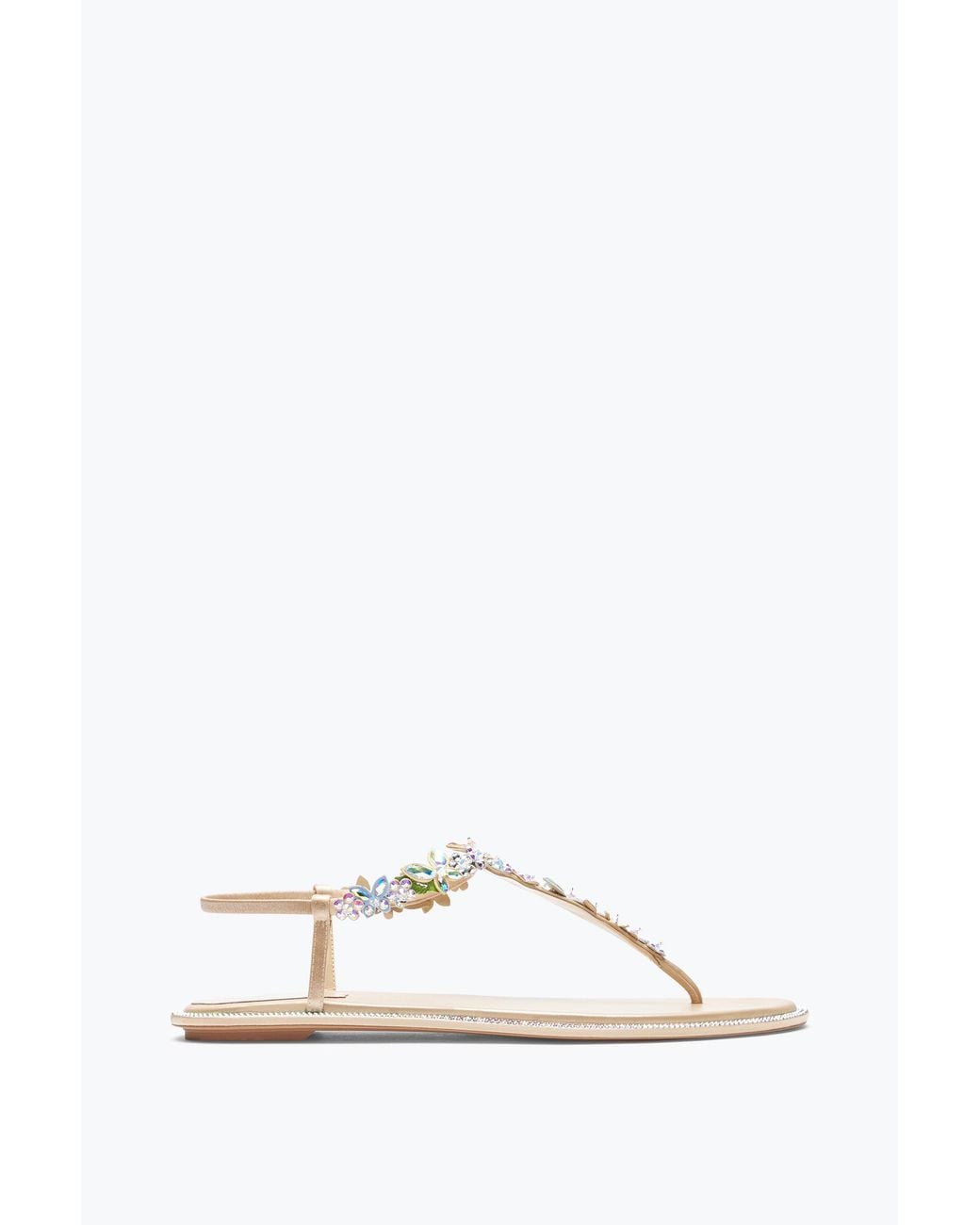 Rene Caovilla Natural Eden Thong Sandal 10