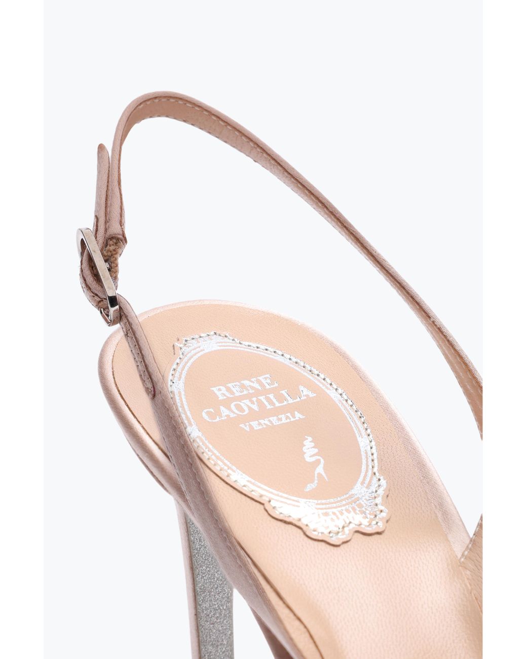 Rene Caovilla Pink Floriane Powder Slingback 80