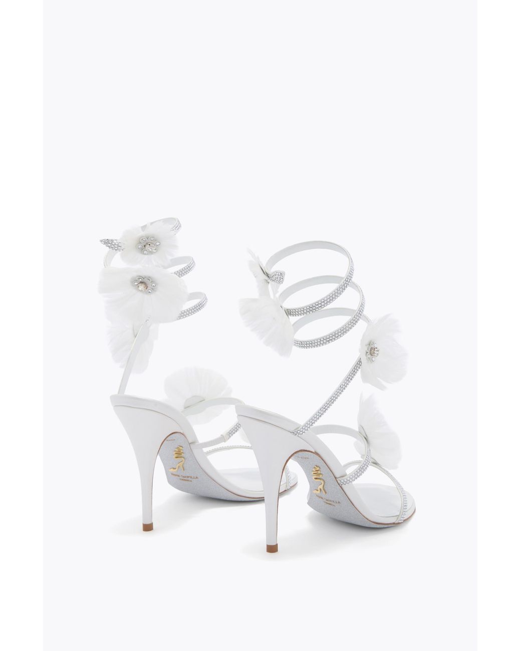 Rene Caovilla White Jolene Sandal 100