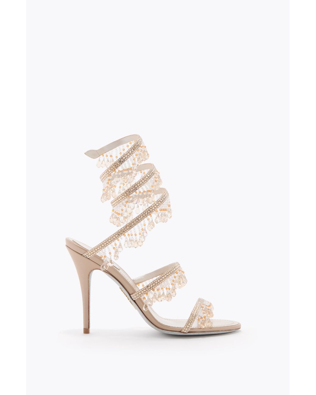 Rene Caovilla White Jahanara Sandal 100