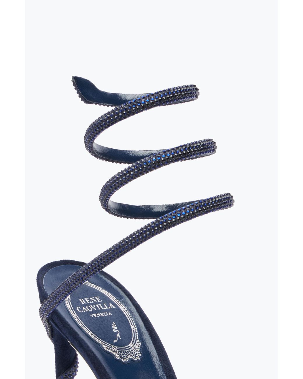 Rene Caovilla Blue Margot Midnight Pump 105