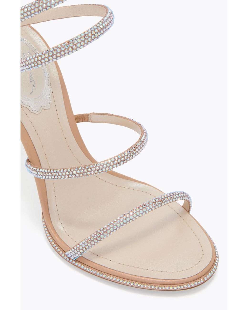 Rene Caovilla White Cleo Apricot Sandal 105