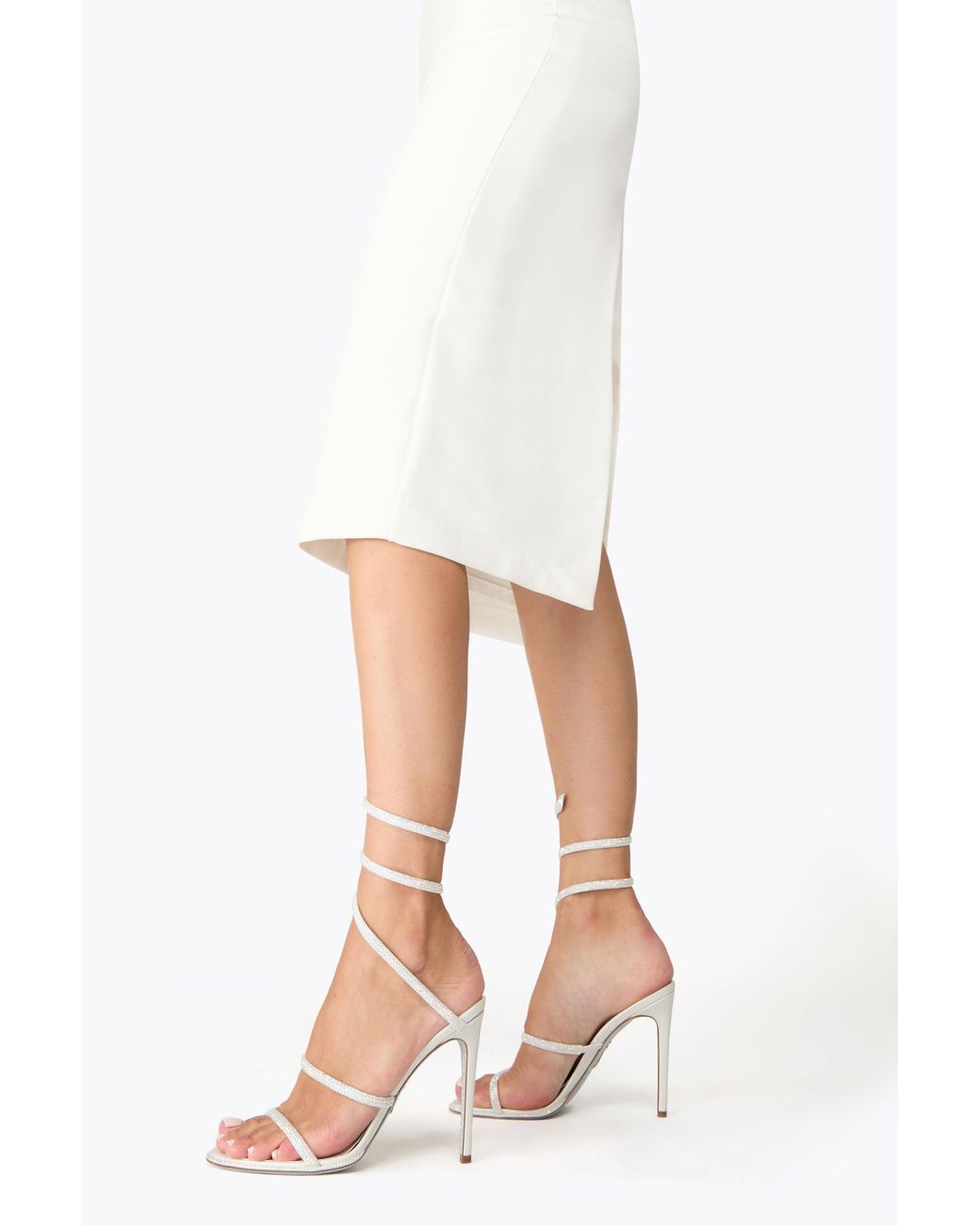 Rene Caovilla White Cleo Sandal 105
